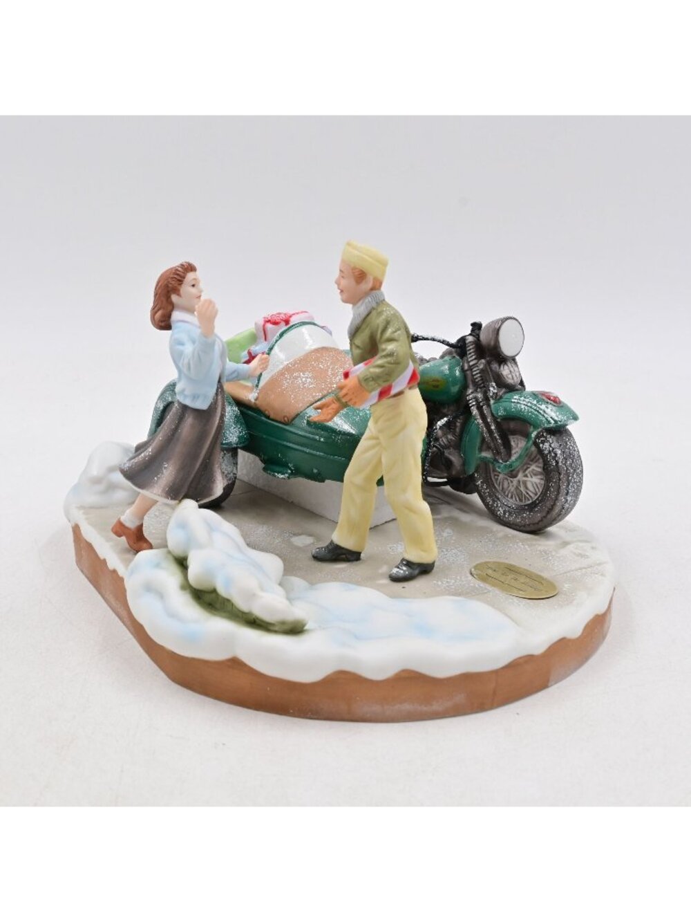 Harley Davidson 1992 Home For The Holidays Christmas Motorcycle Sidecar Figurine